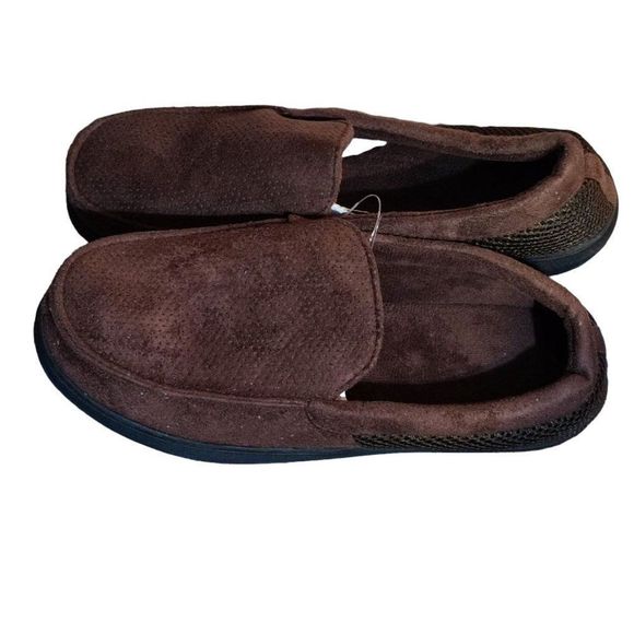 ULTRAIDEAS Men’s Comfy Memory Foam Moccasin Slippers Breathable Mesh Suede Terry - Picture 2 of 8